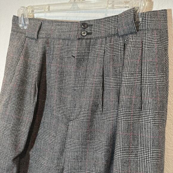 VTG Giorgio Houndstooth Plaid Wool Double Breasted Hi Waist Pants Suit Large 90s - Picture 9 of 16